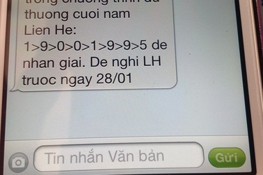 Cảnh giác với chiêu lừa đảo trúng thưởng đầu năm mới