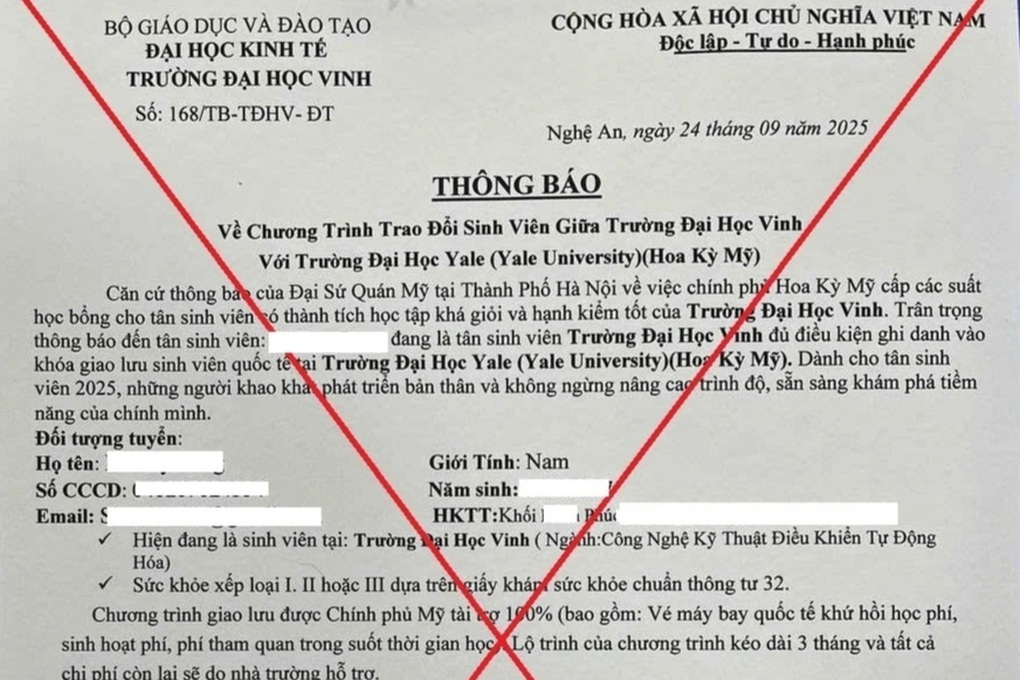 Sanningen om tillkännagivandet av programmet Sự thật về thông báo chương trình “học bổng quốc tế” - 1