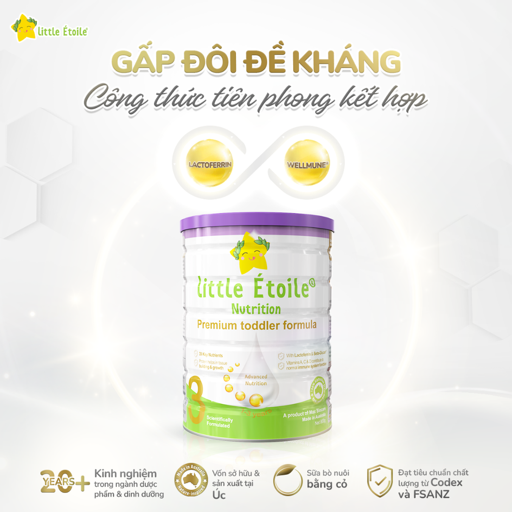Tăng cường miễn dịch cho trẻ với bộ đôi Lactoferrin và Wellmune Beta-Glucan từ Little Étoile - 4 Tăng cường miễn dịch cho trẻ với bộ đôi Lactoferrin và Wellmune Beta-Glucan từ Little Étoile - 4