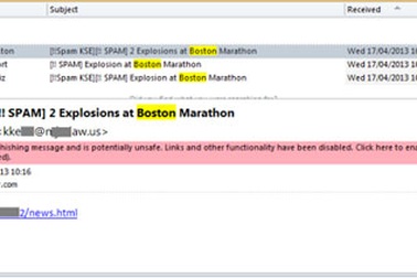 Xuất hiện virus ăn theo vụ đánh bom ở Boston