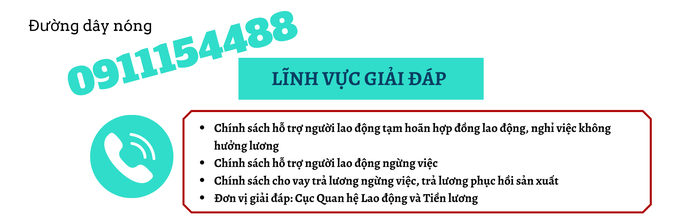 6 đường dây nóng giải đáp thắc mắc gói hỗ trợ 26.000 tỷ đồng cho lao động và doanh nghiệp - Ảnh 4.