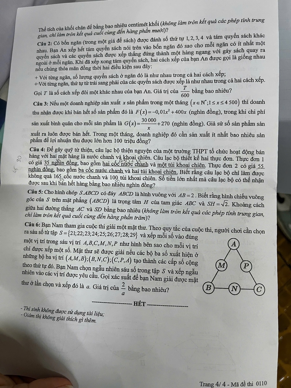 Đề toán thi tốt nghiệp THPT năm 2025 ra hướng mới - 17 Đề toán thi tốt nghiệp THPT năm 2025 ra hướng mới - 17
