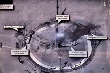 Ông Trump gây tranh cãi khi đăng ảnh chụp bãi phóng tên lửa Iran