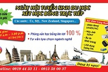 Ngày hội tuyển sinh du học xét học bổng trực tiếp 