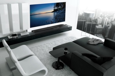 5 mẫu phòng khách tuyệt đẹp với TV OLED siêu mỏng