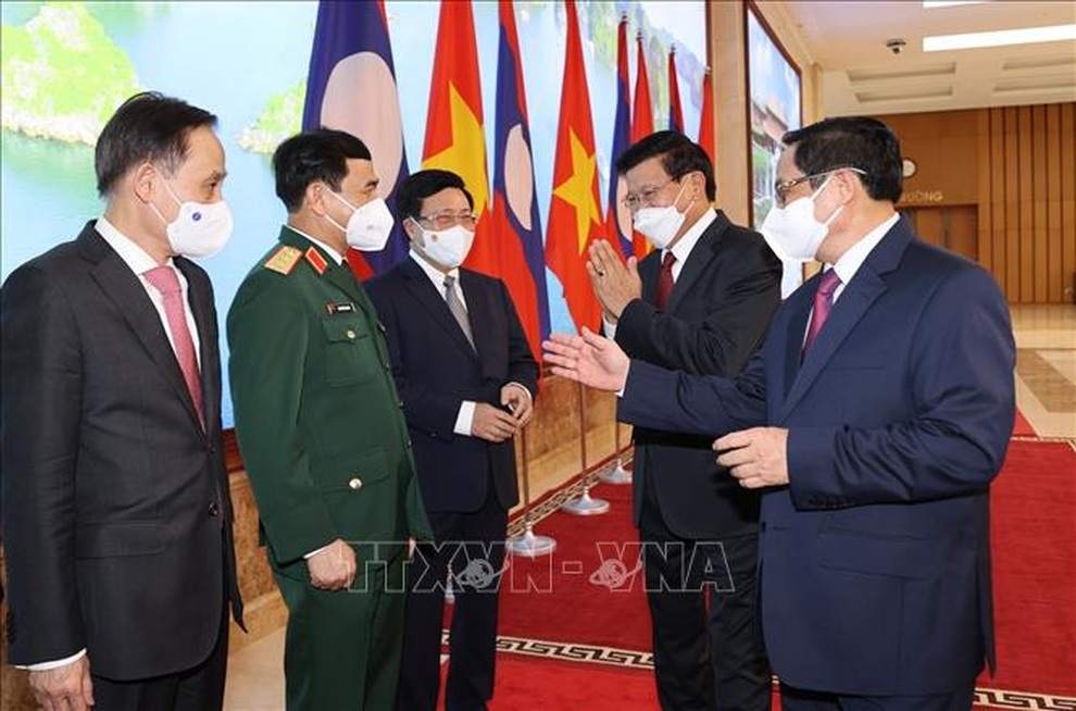 Thủ tướng Phạm Minh Chính hội kiến Tổng Bí thư, Chủ tịch nước Lào - 3 Thủ tướng Phạm Minh Chính hội kiến Tổng Bí thư, Chủ tịch nước Lào - 3