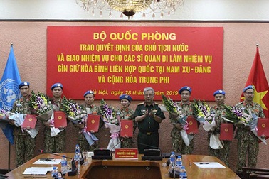 Việt Nam cử thêm 7 sĩ quan tham gia gìn giữ hoà bình Liên Hợp Quốc