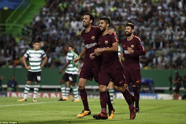 Barcelona hạ gục Sporting Lisbon trên đất Bồ Đào Nha