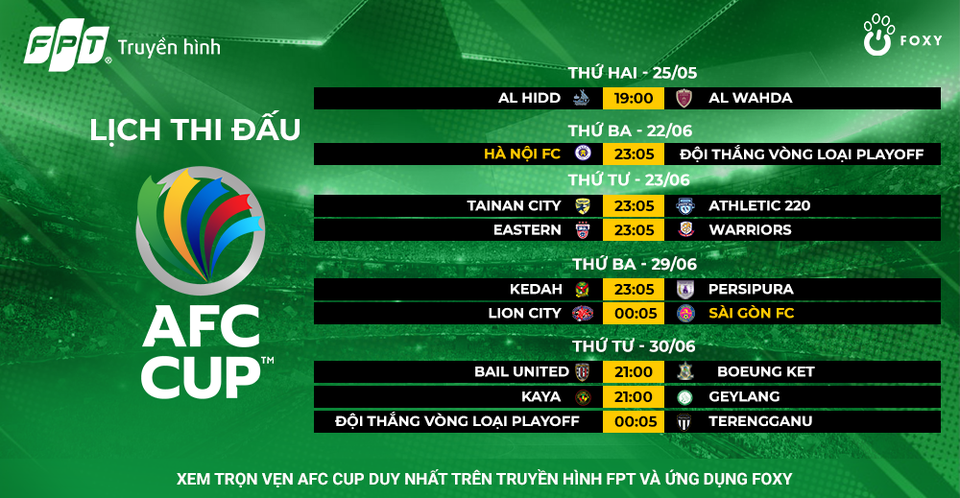 Hà Nội FC, Sài Gòn FC sẵn sàng chinh chiến AFC Cup 2021 - 4 Hà Nội FC, Sài Gòn FC sẵn sàng chinh chiến AFC Cup 2021 - 4