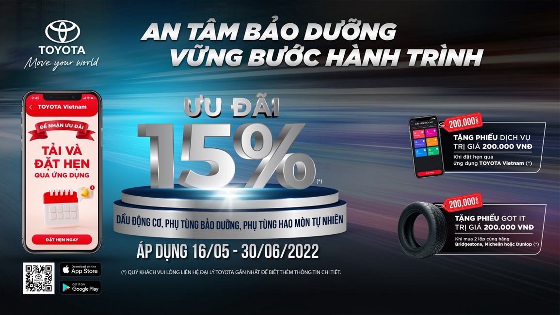 Cùng Toyota Việt Nam An tâm bảo dưỡng - vững bước hành trình - 1 Cùng Toyota Việt Nam An tâm bảo dưỡng - vững bước hành trình - 1
