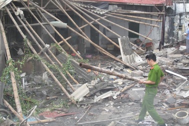 Hiện trường vụ nổ kinh hoàng ở Thái Bình khiến 4 người tử vong