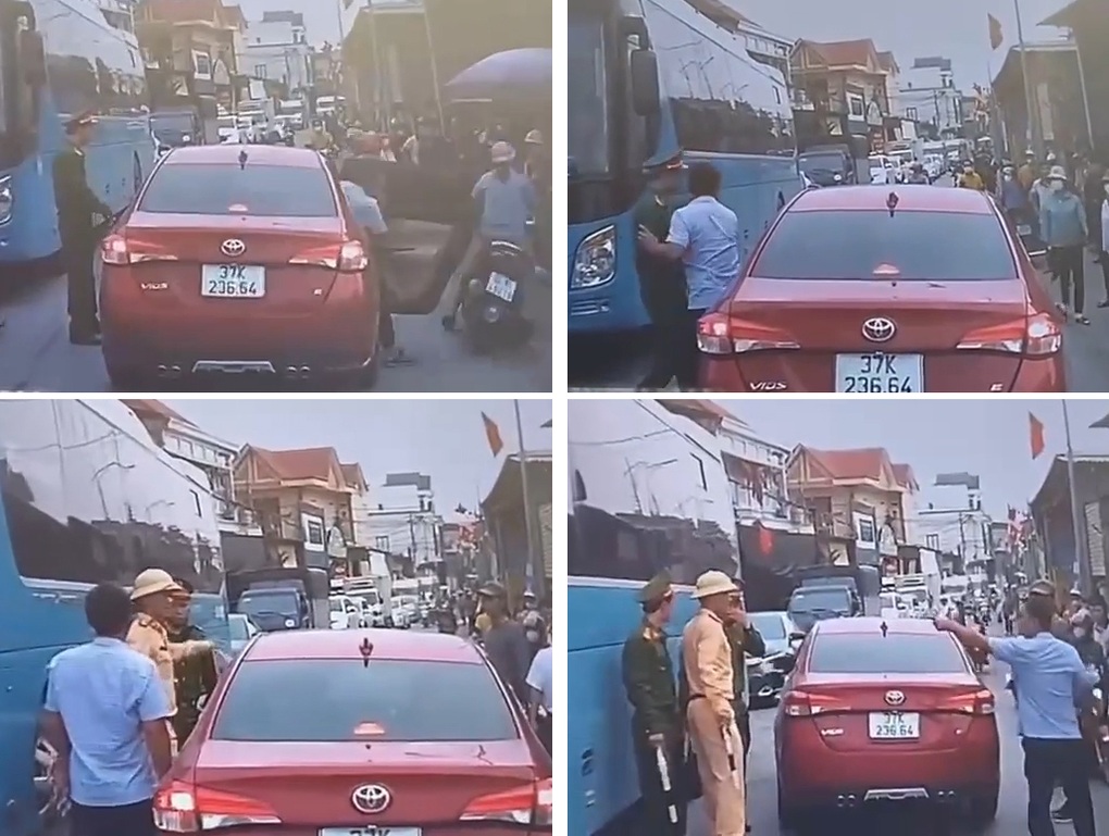 Vội xuống đôi co với công an, người ngồi trên ô tô đẩy cửa làm ngã xe máy - 2 Vội xuống đôi co với công an, người ngồi trên ô tô đẩy cửa làm ngã xe máy - 2