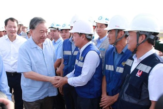 Tổng Bí thư Tô Lâm thị sát công trường sân bay Long Thành