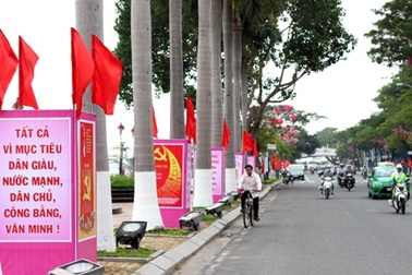 Rực cờ hoa chào mừng Đại hội Đảng lần thứ XII