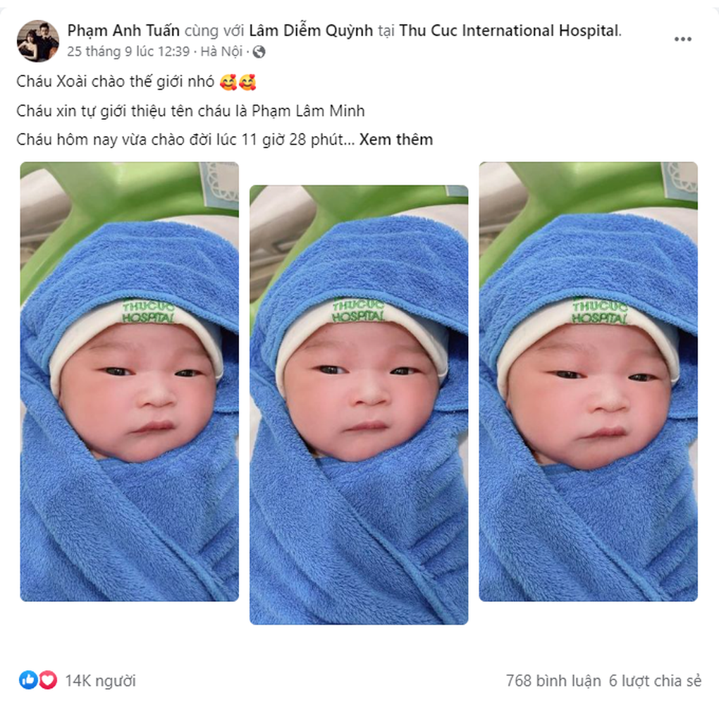 Anh Tuấn Phố trong làng vỡ òa hạnh phúc đón quý tử đầu lòng - 2 Anh Tuấn Phố trong làng vỡ òa hạnh phúc đón quý tử đầu lòng - 2