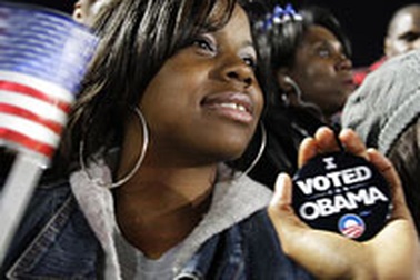 Chùm ảnh: Người Mỹ ăn mừng chiến thắng của Obama