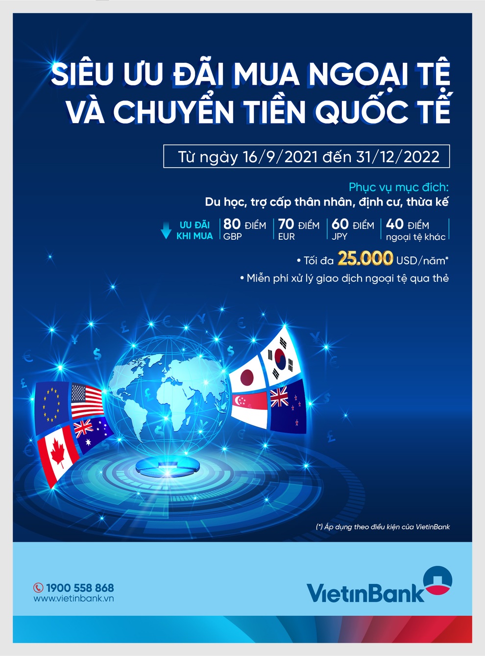 Siêu ưu đãi mua ngoại tệ và chuyển tiền quốc tế - 1 Siêu ưu đãi mua ngoại tệ và chuyển tiền quốc tế - 1