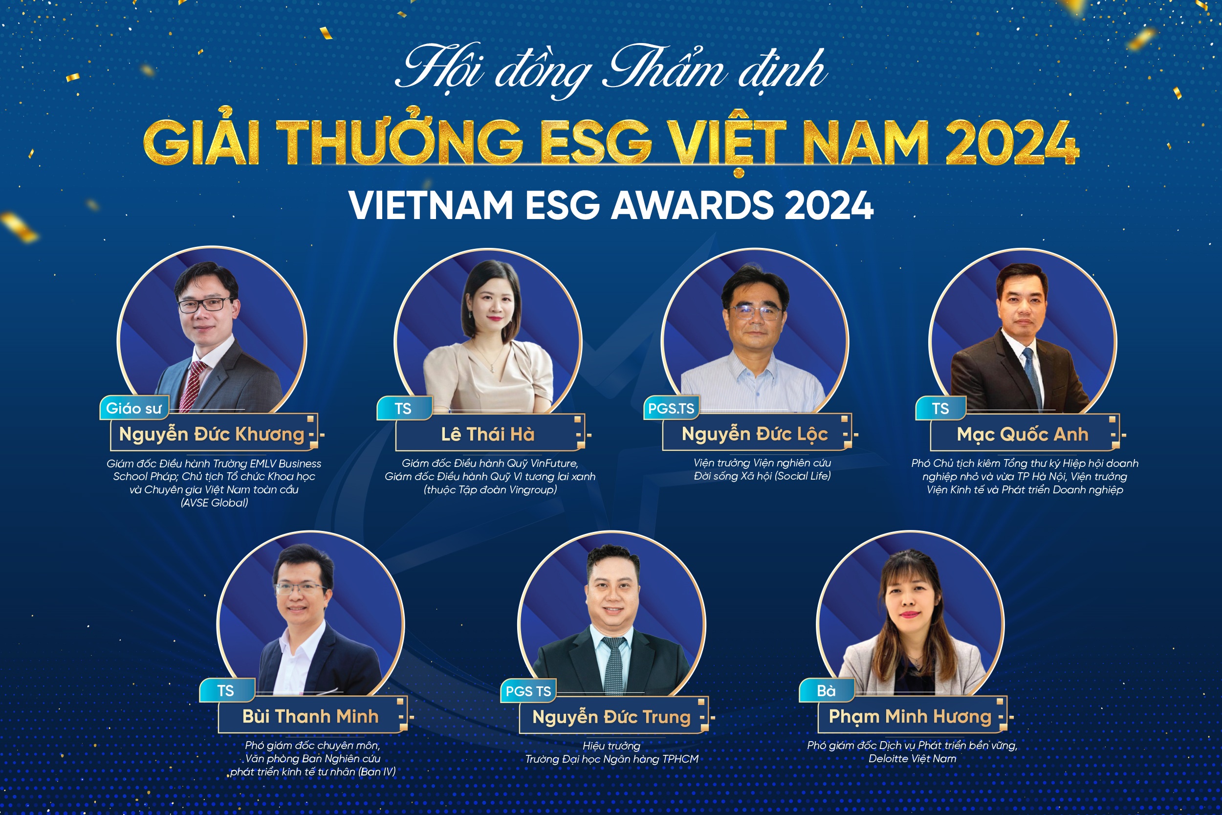 Hội đồng Thẩm định Giải thưởng ESG Việt Nam 2024 là ai?