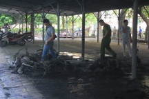 Hà Nội: Cháy bãi xe gần một điểm thi