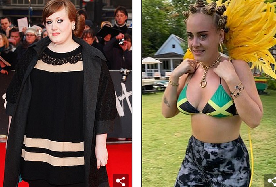 Adele khoe bụng phẳng sau khi giảm... 45 kg - 2 Adele khoe bụng phẳng sau khi giảm... 45 kg - 2