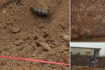 Phát hiện bom khi đào móng xây trường mầm non