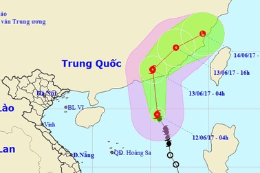 Bão số 1 đang di chuyển về phía Trung Quốc