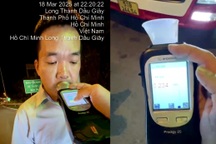 Tài xế xe khách có nồng độ cồn chở 23 người trên cao tốc TPHCM - Long Thành