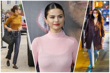 Học Selena Gomez diện đồ cực "chất" với áo len cổ lọ trong ngày chuyển gió