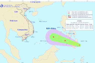 Xuất hiện vùng áp thấp gần Biển Đông