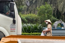 Đu bám ô tô giữa ngã tư để bán hàng, nhiều người bị CSGT Hà Nội xử phạt