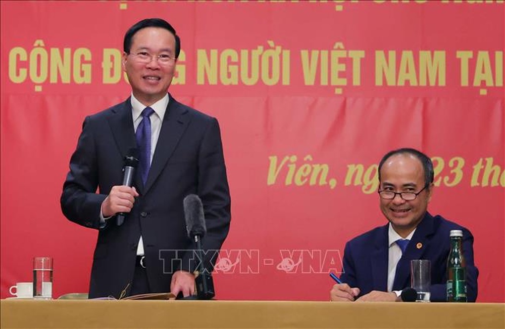 Chủ tịch nước Võ Văn Thưởng gặp gỡ kiều bào Việt Nam tại Áo và châu Âu - 1 Chủ tịch nước Võ Văn Thưởng gặp gỡ kiều bào Việt Nam tại Áo và châu Âu - 1