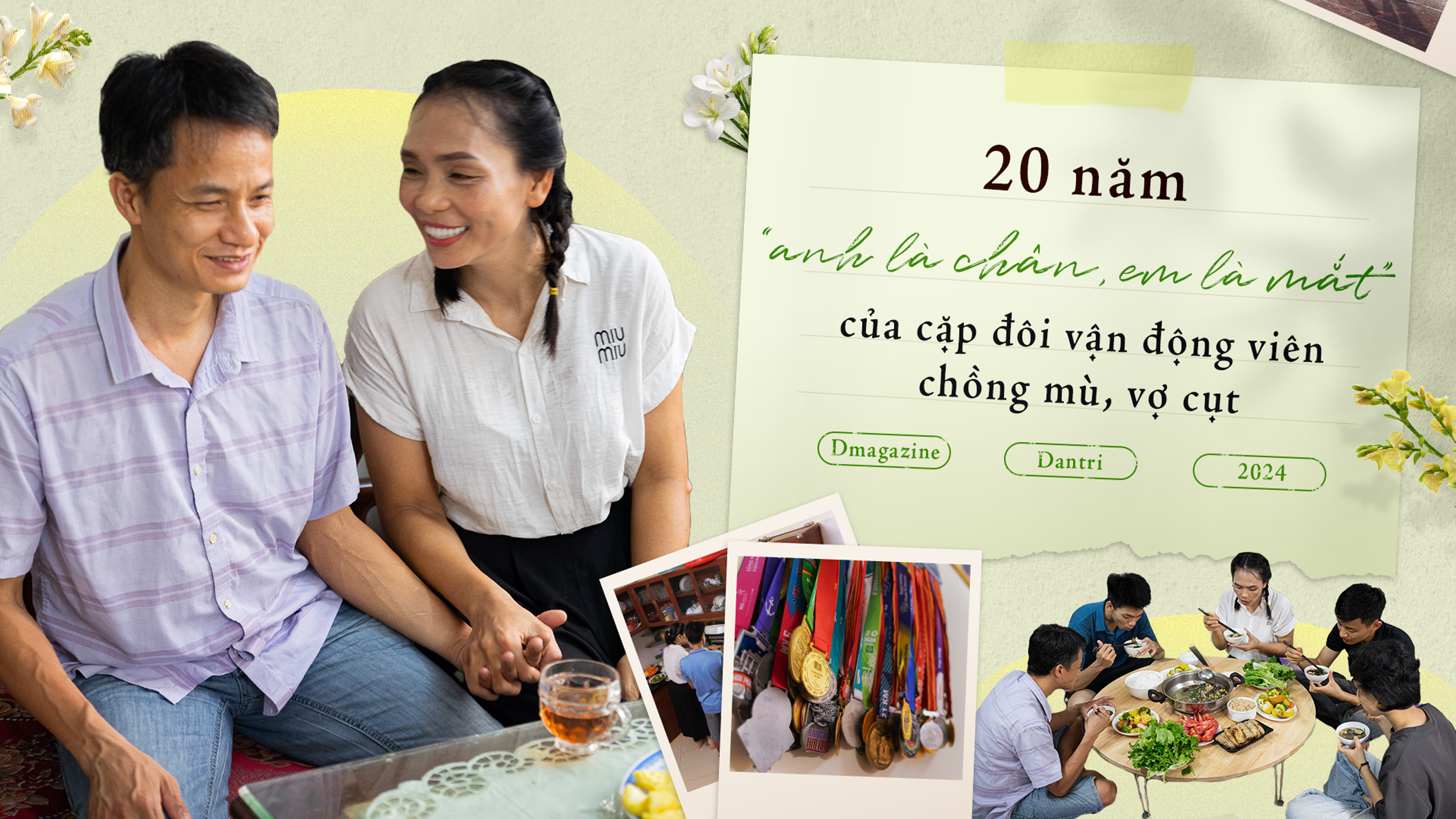 20 năm "anh là chân, em là mắt" của cặp đôi vận động viên chồng mù, vợ cụt chân