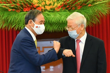 Tổng Bí thư, Chủ tịch nước Nguyễn Phú Trọng tiếp Thủ tướng Nhật Bản