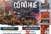 Hướng dẫn viên du lịch đăng nhầm ảnh về di tích Đại nội Huế