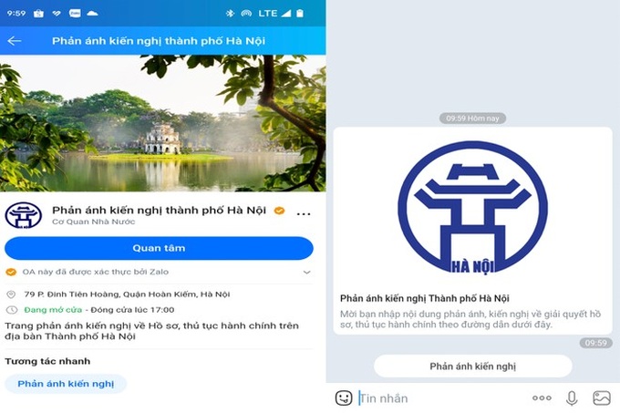 Hà Nội vận hành kênh Zalo tiếp nhận phản ánh, kiến nghị của người dân và doanh nghiệp.