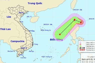 Xuất hiện bão sức gió giật cấp 13 gần Biển Đông