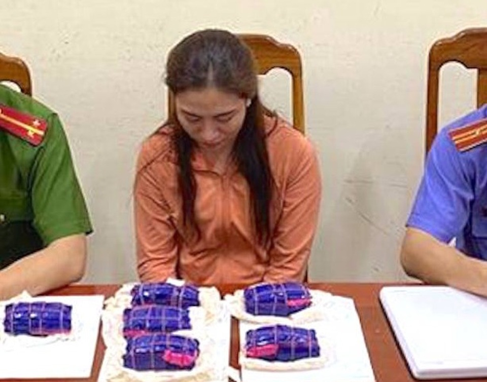 Đối tượng Trang tại cơ quan điều tra Công an huyện Diễn Châu, Nghệ An. Đối tượng Trang tại cơ quan điều tra Công an huyện Diễn Châu, Nghệ An.