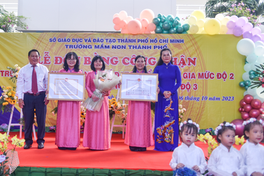 Trường Mầm non Thành phố TPHCM đạt chuẩn quốc gia mức độ 2
