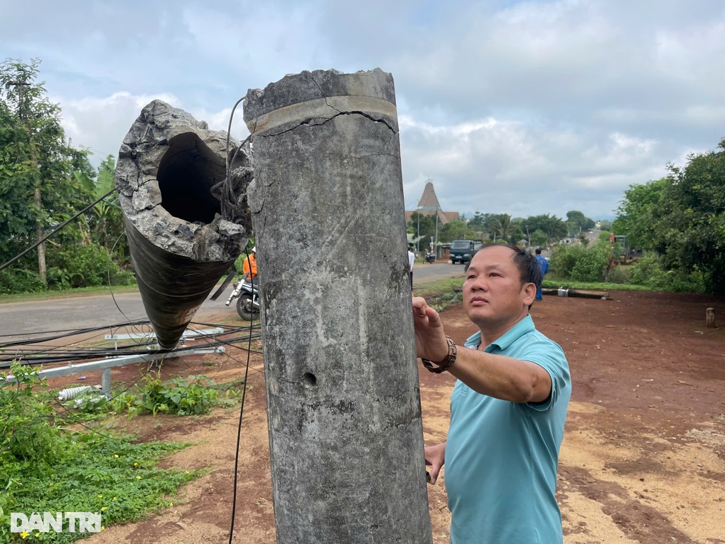 Vụ hàng loạt trụ điện bị gãy đôi ở Gia Lai: Nghi ngờ về chất lượng - 3