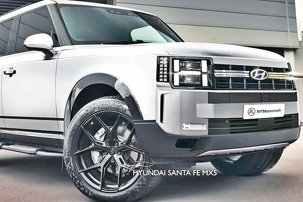 Hyundai Santa Fe 2023 lộ thiết kế, dáng vuông vức giống Land Rover - 2 Hyundai Santa Fe 2023 lộ thiết kế, dáng vuông vức giống Land Rover - 2