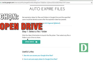 Thủ thuật đặt thời gian “tự huỷ” file dữ liệu trên Google Drive
