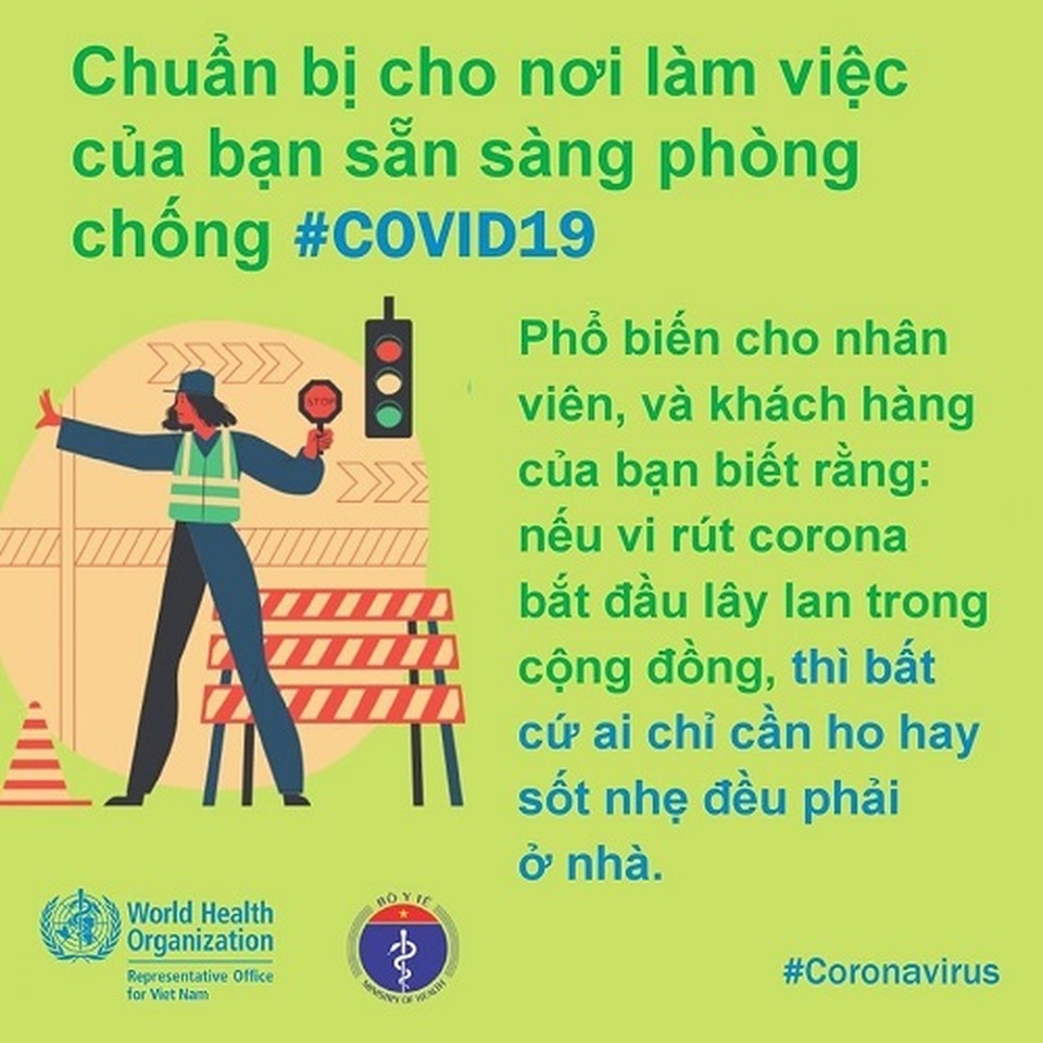 WHO khuyến cáo cách phòng chống Covid-19 tại nơi làm việc - 8 WHO khuyến cáo cách phòng chống Covid-19 tại nơi làm việc - 8