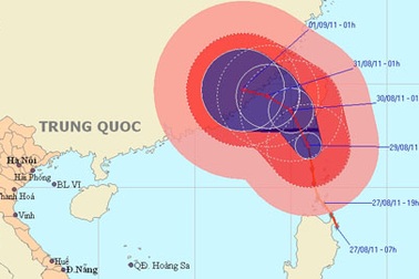 Bão Nanmadol đang hướng vào Trung Quốc