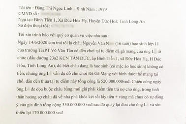Học sinh lớp 11 bỏ trốn sau khi chơi đá gà thua 520 triệu đồng?
