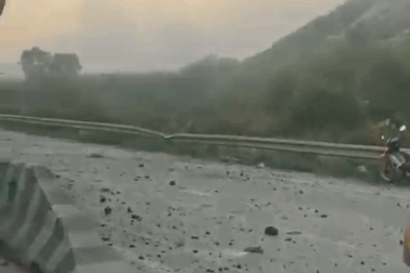 Vụ nổ mìn đá văng ra quốc lộ: Kiểm tra vật liệu nổ