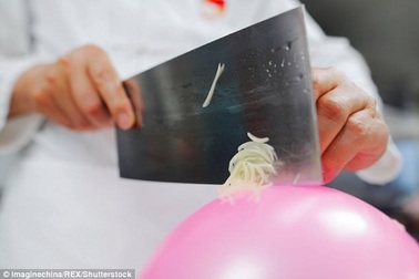 Siêu bếp trưởng dùng bóng bay làm thớt để cắt khoai tây thành sợi mỏng