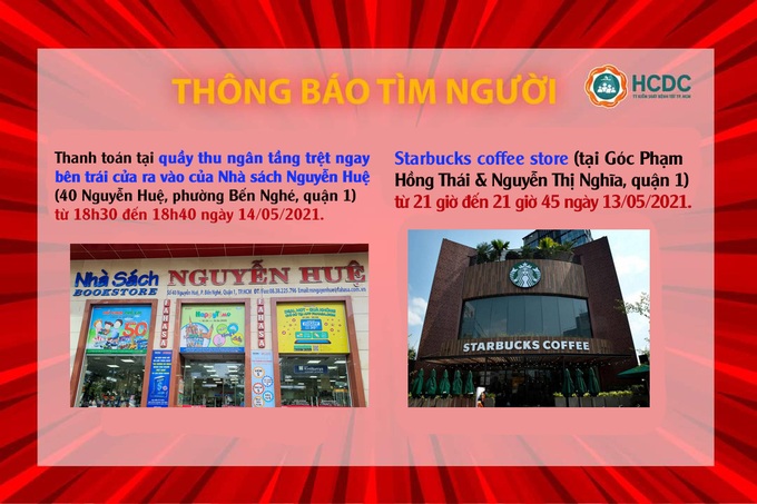 KHẨN: Tìm người đến các địa điểm liên quan đến 2 bệnh nhân mắc COVID-19 tại TP.HCM - Ảnh 1.