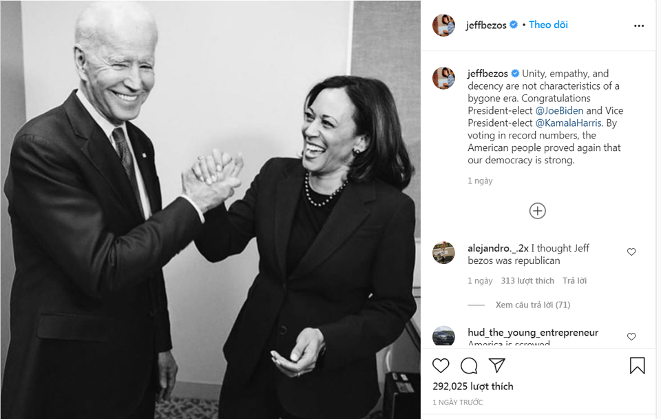 Bill Gates, Jeff Bezos nói gì trước chiến thắng của Joe Biden? - 2 Bill Gates, Jeff Bezos nói gì trước chiến thắng của Joe Biden? - 2
