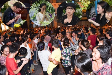 Đám đông cười đùa, nghệ sĩ lặng lẽ tại đám tang Anh Vũ