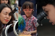Hàng trăm người lớn, trẻ nhỏ trải nghiệm kính thiên văn học tại Hà Nội
